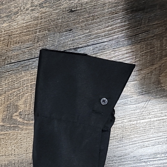 Gently Loved girls dress shirt size medium by beechers Brook stretch black shiny - Picture 8 of 9